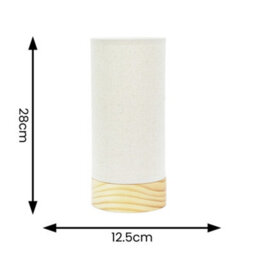 Valuelights Elsa Pair Of Natural Bamboo Fabric Wooden Table Lamps With Led Bulbs - thumbnail 4