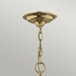 Luminosa Lighting Elstead Gentry 6 Light Large Ceiling Lantern Pendant Polished Brass, E14 - thumbnail 2