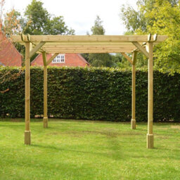 Rutland County Garden Furniture Double Premium Pergola - Wood - L240 X W420 X H270 Cm - Light Green - thumbnail 4