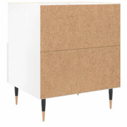 Berkfield Bedside Cabinet High Gloss White 40X35X47.5 Cm Engineered Wood - thumbnail 6