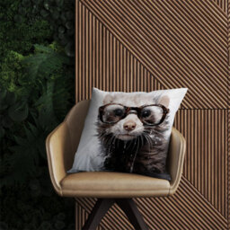 Warren Reed Designer Splashart Ferret Outdoor Cushion 45Cm X 45Cm - thumbnail 2