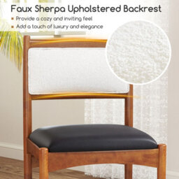 Gainoom Wooden Brown Dining Chair Set Of 2 Upholstered Kitchen Chairs - thumbnail 5