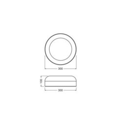 Osram Decor Bamboo Paper Ceiling Light Led 300mm E27 1200Lm 12W 3000K Warm Light - thumbnail 6