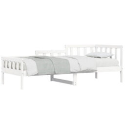 Berkfield Day Bed White 90X200 Cm Solid Wood Pine - thumbnail 3