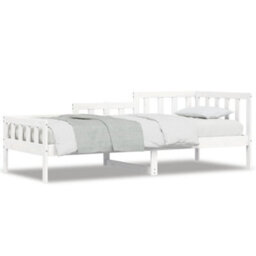 Berkfield Day Bed White 90X200 Cm Solid Wood Pine - thumbnail 2