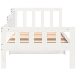 Berkfield Day Bed White 90X200 Cm Solid Wood Pine - thumbnail 6