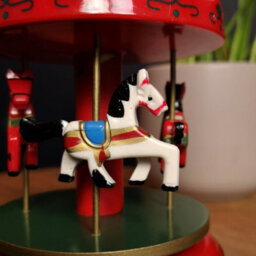 Samuel Alexander 18Cm Wind Up Musical Carousel Indoor Christmas Decoration - thumbnail 3