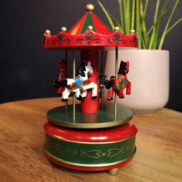 Samuel Alexander 18Cm Wind Up Musical Carousel Indoor Christmas Decoration - thumbnail 2