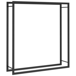 Vidaxl Firewood Rack Matt Black 110X28X116 Cm Steel Firewood Racks