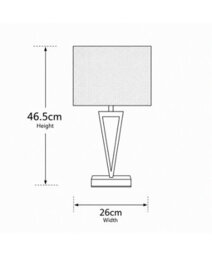 Lighting Supermarket V Design Modern Black Slimline Table Lamp With Grey Linen Shade - thumbnail 6