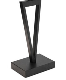 Lighting Supermarket V Design Modern Black Slimline Table Lamp With Grey Linen Shade - thumbnail 5