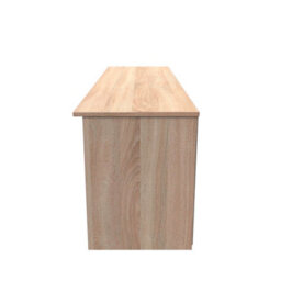 Trent Wide Open Tv Unit In Grey & Bardolino Oak (Ready Assembled) - thumbnail 2