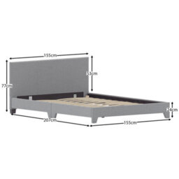 Lassic Vida Designs Victoria Light Grey Linen Ukfr 5Ft King Size Bed Frame, 200 X 150Cm - thumbnail 4