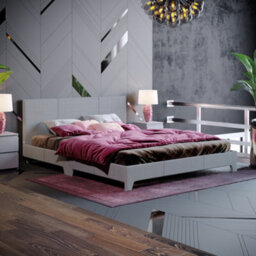Lassic Vida Designs Victoria Light Grey Linen Ukfr 5Ft King Size Bed Frame, 200 X 150Cm - thumbnail 1