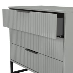 Ancona Matt Dusk Grey No Effect 3 Drawer Chest (H)678mm (W)765mm (D)395mm - thumbnail 4