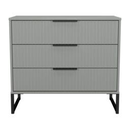 Ancona Matt Dusk Grey No Effect 3 Drawer Chest (H)678mm (W)765mm (D)395mm - thumbnail 2