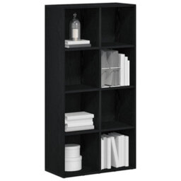 Berkfield Bookcase Black Oak 66X30X130 Cm Engineered Wood - thumbnail 4