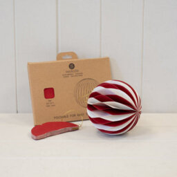 Satchville Red And White Candle Stripe Bauble - thumbnail 2