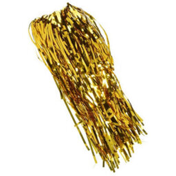 Bristol Novelty Tinsel Doorway Curtain Gold (One Size) - thumbnail 1