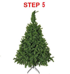 7Ft Green Artificial Christmas Tree, Xmas Pine Tree With 1200 Tips, Artificial Tree With Solid Metal Legs - thumbnail 6