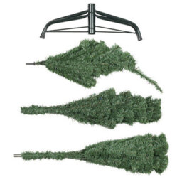 7Ft Green Artificial Christmas Tree, Xmas Pine Tree With 1200 Tips, Artificial Tree With Solid Metal Legs - thumbnail 3