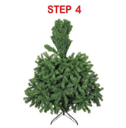 7Ft Green Artificial Christmas Tree, Xmas Pine Tree With 1200 Tips, Artificial Tree With Solid Metal Legs - thumbnail 5