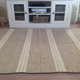 Second Nature Online Reteela Living Room Rug Beige With Natural Striped Design / 60 Cm X 90 Cm - thumbnail 8
