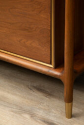 Orsina Brass Finished 2 Door Cabinet,showcase With Shelves,multifunctional Sideboard Cabinet,display Storage Unit - thumbnail 3