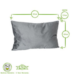 Nicola Spring Rectangle Velvet Cushion - 60Cm X 40Cm - Cream - thumbnail 3