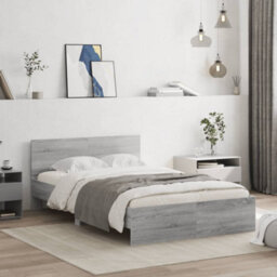Berkfield Bed Frame Without Mattress Grey Sonoma 120X190 Cm Small Double - thumbnail 1