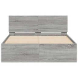 Berkfield Bed Frame Without Mattress Grey Sonoma 120X190 Cm Small Double - thumbnail 5