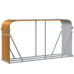 Walplus Log Holder Light Brown 180X45X100 Cm Galvanised Steel - thumbnail 6