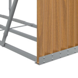 Walplus Log Holder Light Brown 180X45X100 Cm Galvanised Steel - thumbnail 7