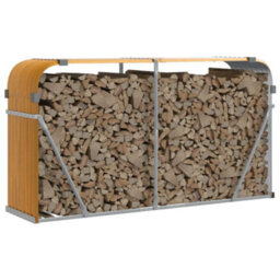 Walplus Log Holder Light Brown 180X45X100 Cm Galvanised Steel - thumbnail 3