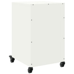 Berkfield Bedside Cabinet White 36X39X59 Cm Steel - thumbnail 8