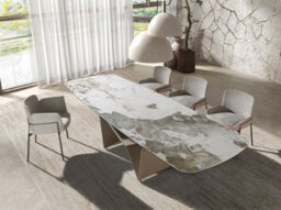 Stylish Grey Fabric Dining Chair By Angel Cerda - thumbnail 3