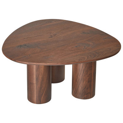 Wyld And Coco Dark Engineered Wood Coffee Table 75 X 75 Cm Retro Triangle - image 1