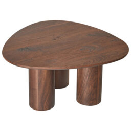 Wyld And Coco Dark Engineered Wood Coffee Table 75 X 75 Cm Retro Triangle - thumbnail 1