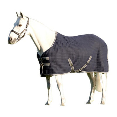 "Hy Defencex Shield Standard-Neck Thermal Horse Fleece Rug Navy (5 3"")" - image 1