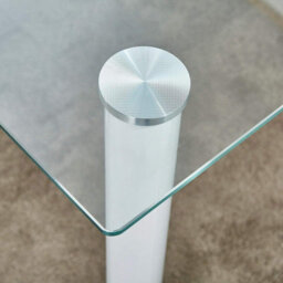 Kosy Koala Modern Clear Glass Dining Table With Metal Legs  Dining Room Furniture - thumbnail 4