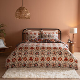 Furn. Kinfolk Printed Reversible Duvet Cover Set, Super King, Blue - thumbnail 2
