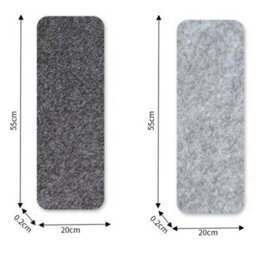 Garden Sanctuary 14 Pcs Anti Slippery Stair Tread Carpet For Wooden Steps, Self Adhesive Stair Treads Mat, Dark Grey, L55 X W20 Cm - thumbnail 6