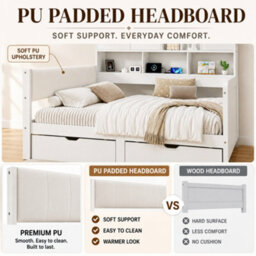 Single Storage Bed With Overbed Cabinets, Drawers, Rgb Led And Usb Charging Station - thumbnail 8