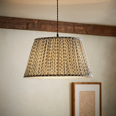 Valuelights Grange Large Blue Floral Pleated Lamp Shade - image 1