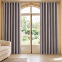 Aspire Homeware Mocha Linen 100% Blackout Curtain Thermal Insulated Eyelet Curtain Pair (W)228Cm X (D)228Cm With Tie Back - thumbnail 9
