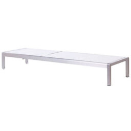 Beliani Sun Lounger Fossato Reclining Metal White - thumbnail 4