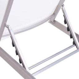 Beliani Sun Lounger Fossato Reclining Metal White - thumbnail 5