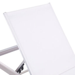 Beliani Sun Lounger Fossato Reclining Metal White - thumbnail 6