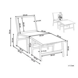 Beliani Garden Chair Marceddi Metal Black - thumbnail 3