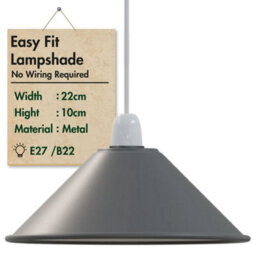 Cone Lamp Shade Metal Easy Fit Ceiling Pendant Light Shade Modern Lampshade For Table Floor Lamp Living Room Bedroom